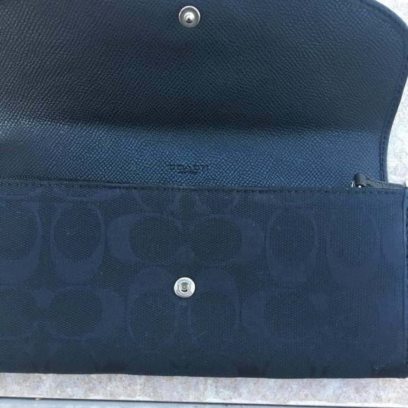 NWT Coach F53617 slim envelope wallet black 12 CM - Picture 7 of 11